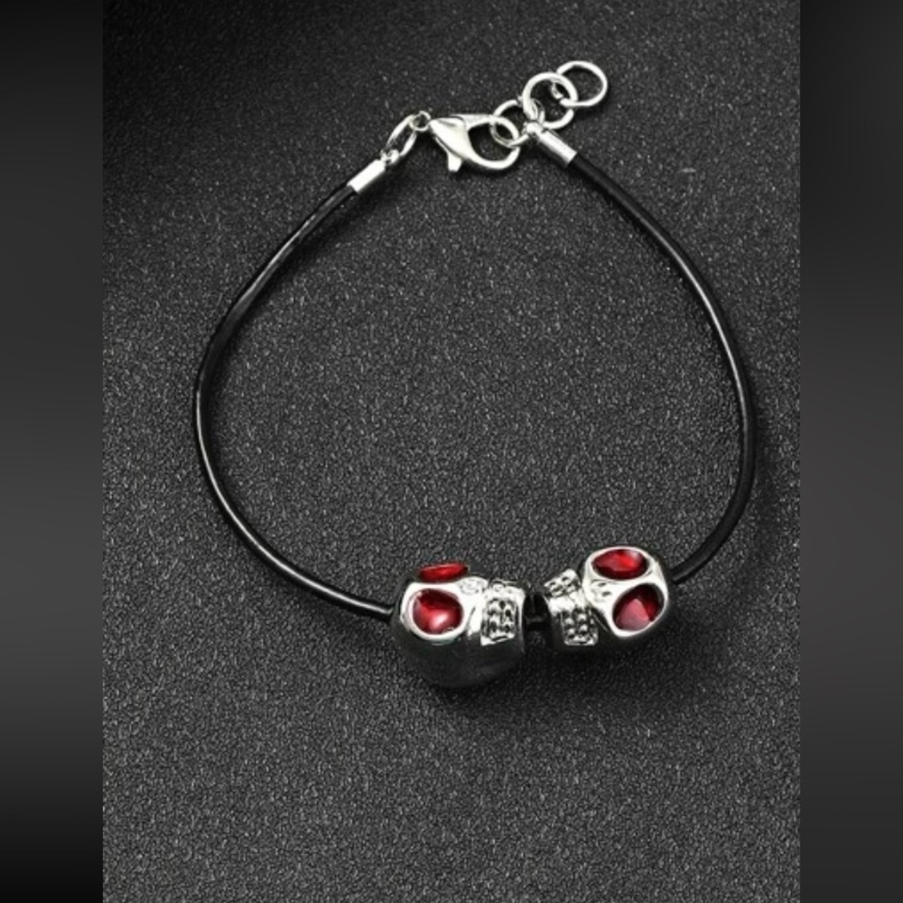 💀 Awesome Metallic Skeleton Skulls Bracelet 💀